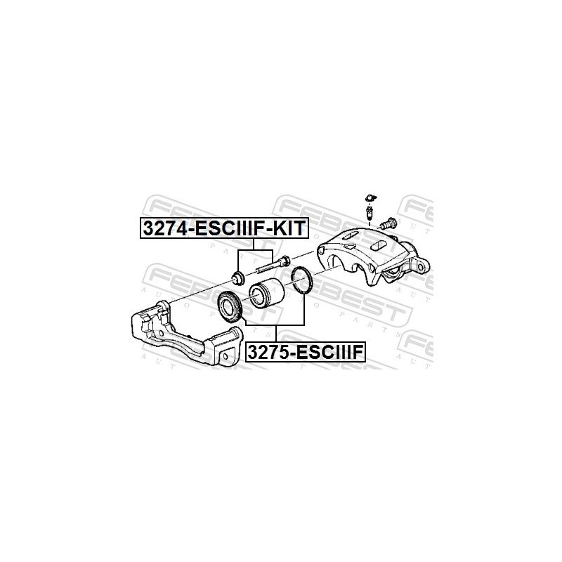Kit de fixation pour étriers de frein FEBEST 3274-ESCIIIF-KIT pour CADILLAC et plus encore... FEBEST