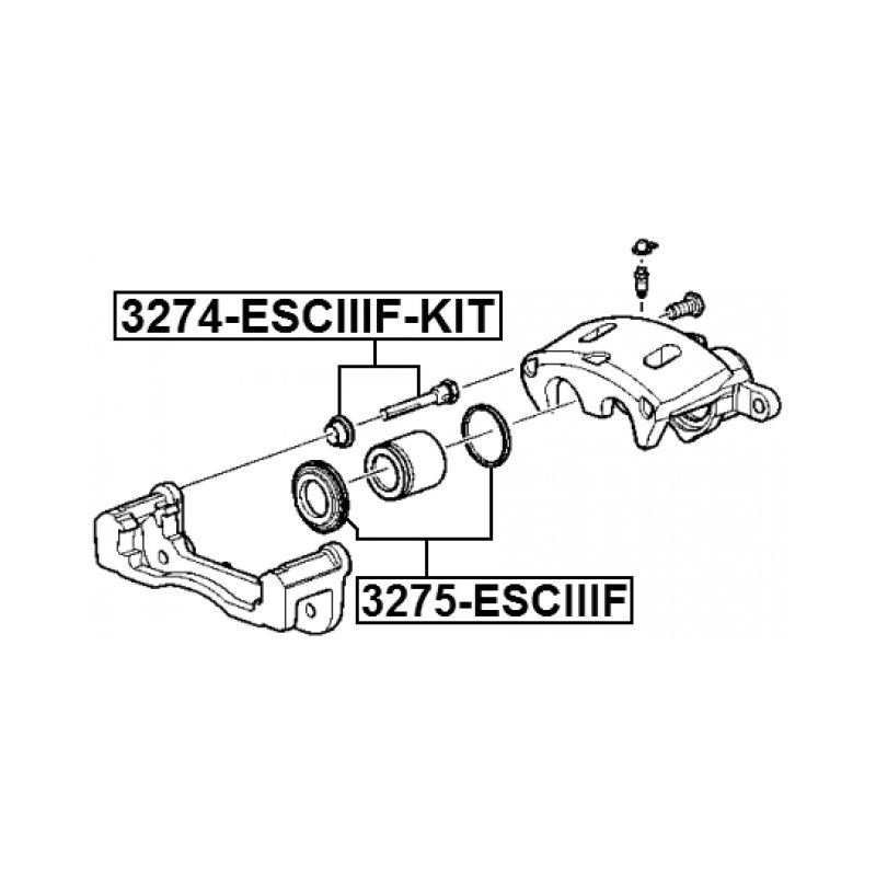 Kit de fixation pour étriers de frein FEBEST 3274-ESCIIIF-KIT pour CADILLAC et plus encore... FEBEST