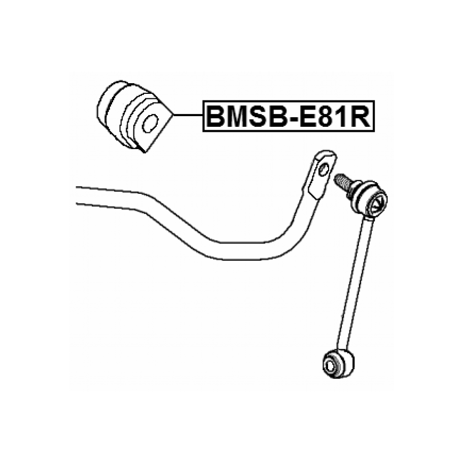 Silentbloc de barre stabilisatrice arrière FEBEST BMSB-E81R pour BMW 33556761002 FEBEST