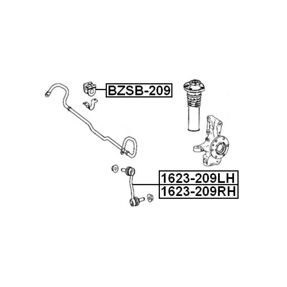 Silentbloc de barre stabilisatrice avant FEBEST BZSB-209 pour MERCEDES SPRINTER FEBEST