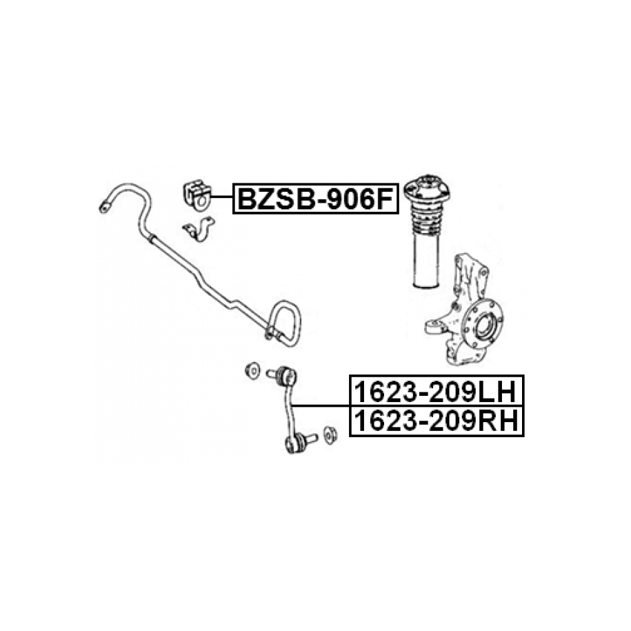Front Stabilizer Bar Bush FEBEST BZSB-906F OE Ref 9063233685 FEBEST