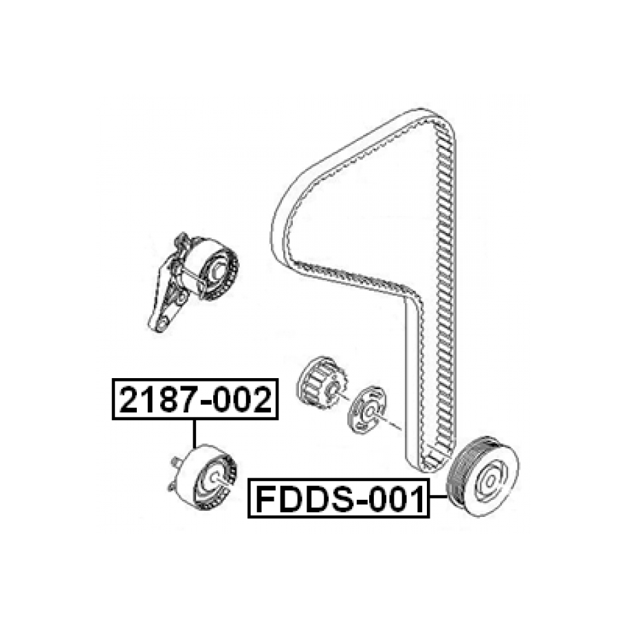 Poulie de vilebrequin FEBEST FDDS-001 pour FORD, VOLVO 1305988 FEBEST