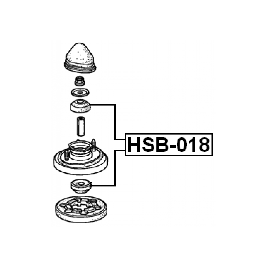 Bague d'amortisseur arrière FEBEST HSB-018 pour HONDA, ACURA 51631-S7S-J01 FEBEST