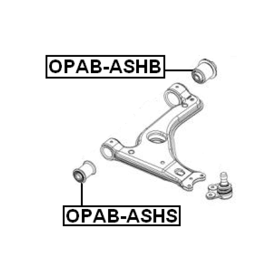 Silentbloc arrière FEBEST, bras de suspension avant OPAB-ASHB pour VAUXHALL, CHEVROLET FEBEST