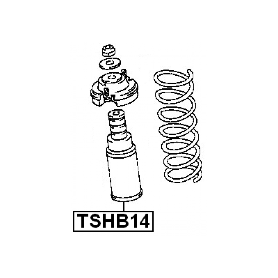 Amortisseur universel FEBEST TSHB14 avec système de rebond pour KIA et autres... FEBEST