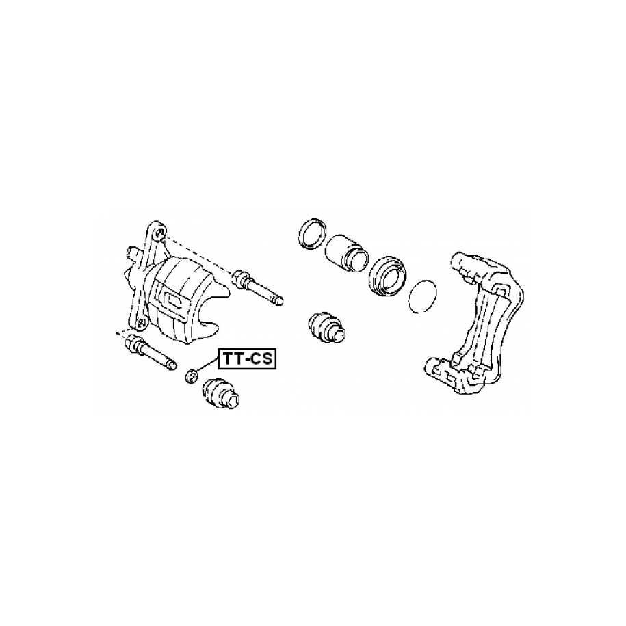 Bague de coulissement d'étrier de frein FEBEST TT-CS pour TOYOTA 47769-05010 FEBEST