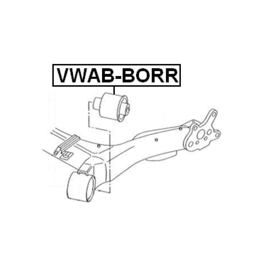 Bague de traverse arrière FEBEST VWAB-BORR pour VW, SKODA, AUDI, SEAT FEBEST