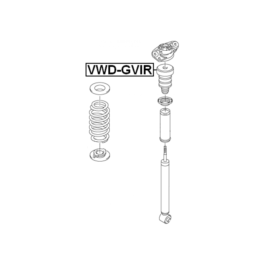 Butée de suspension arrière FEBEST VWD-GVIR pour VW, SKODA 3C0511359B FEBEST