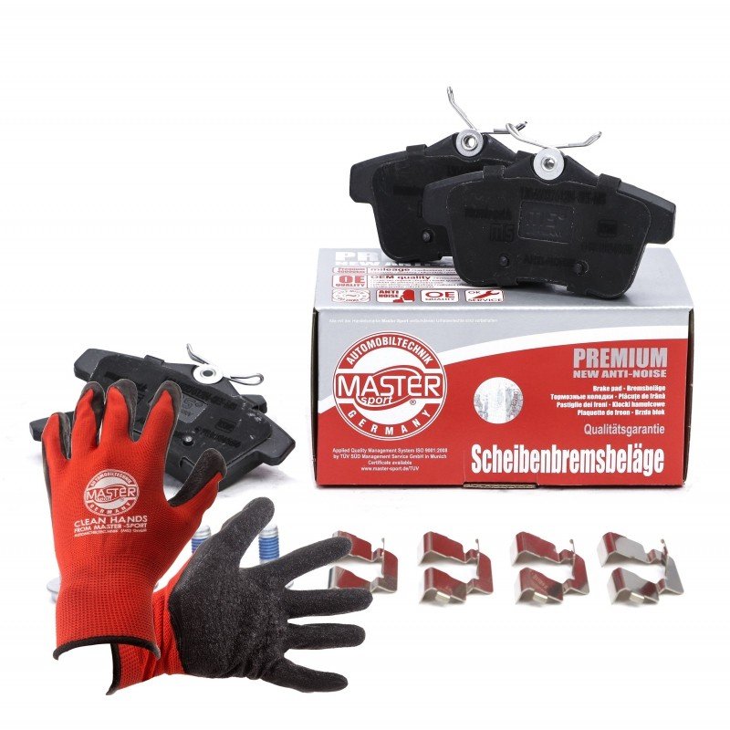 Brake Pad Set + Cleaner MASTER-SPORT 13046027612N-SET-MSP OE Ref 1608681680 MASTER SPORT