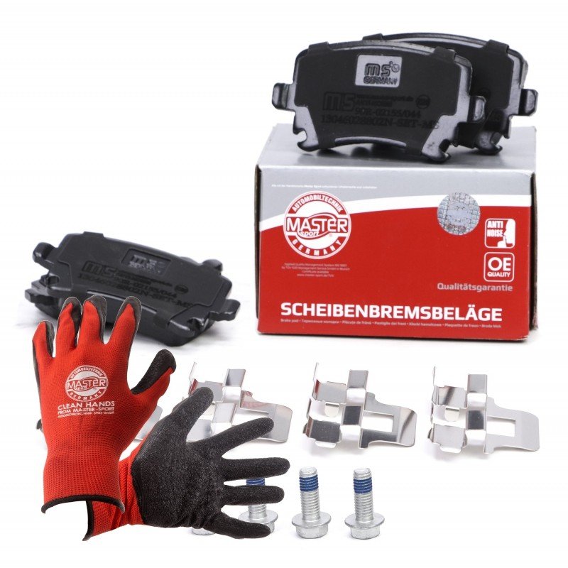 Brake Pad Set + Cleaner MASTER-SPORT 13046028802N-SET-MSP OE Ref 1K0698451G MASTER SPORT