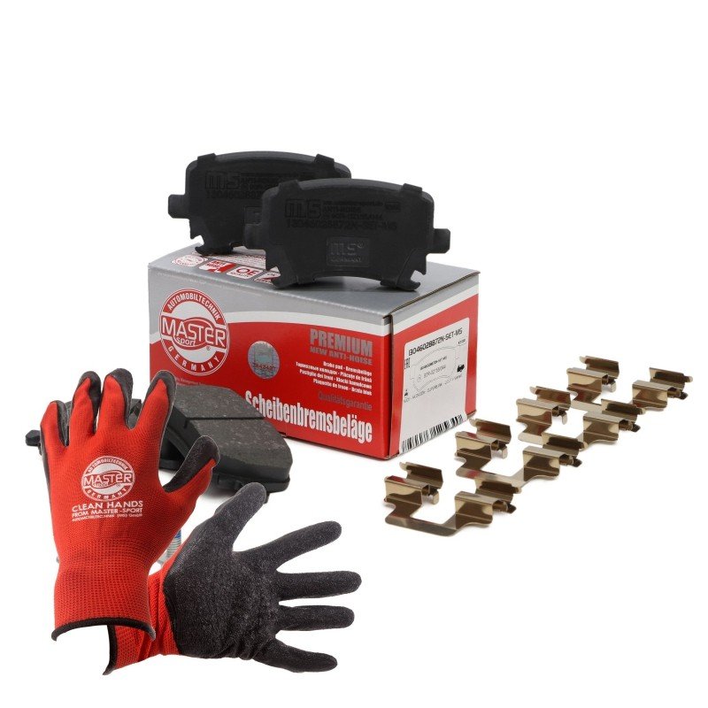 Brake Pad Set + Cleaner MASTER-SPORT 13046028872N-SET-MSP OE Ref 1K0698451B MASTER SPORT