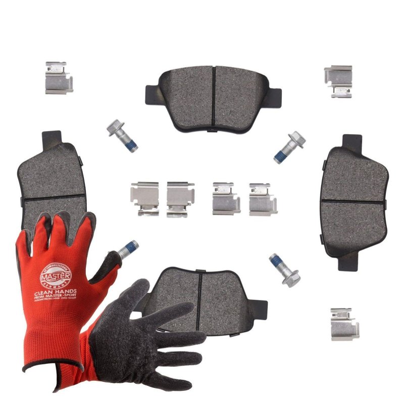 Brake Pad Set + Cleaner MASTER-SPORT 13046038582T-SET-MSP OE Ref 5K0698451 MASTER SPORT