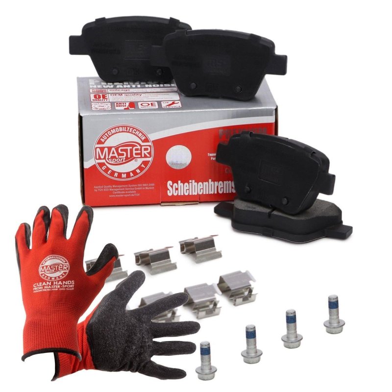 Brake Pad Set + Cleaner MASTER-SPORT 13046038582T-SET-MSP OE Ref 5K0698451 MASTER SPORT