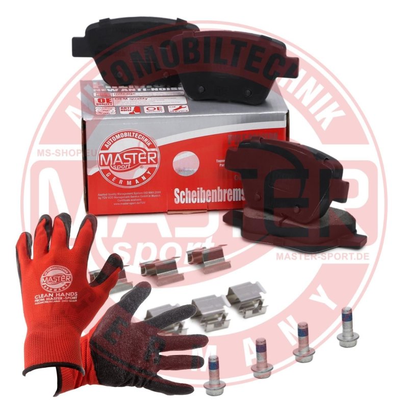 Brake Pad Set + Cleaner MASTER-SPORT 13046038582T-SET-MSP OE Ref 5K0698451 MASTER SPORT