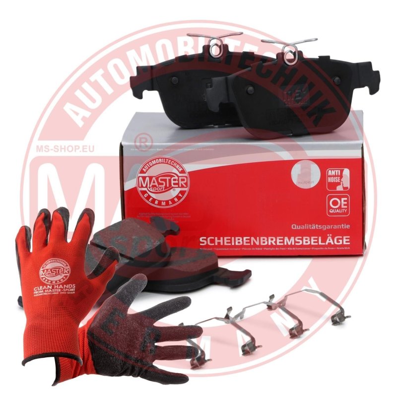 Brake Pad Set + Cleaner MASTER-SPORT 13046073542N-SET-MSP OE Ref 5WA698451G MASTER SPORT