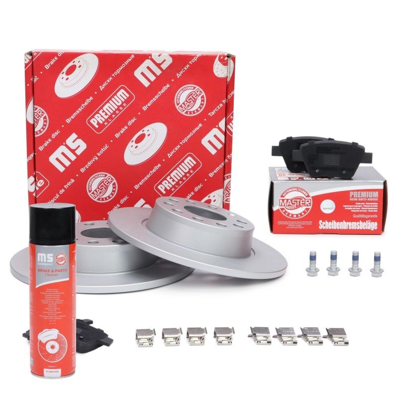 Brake Discs & Pads Set + Cleaner MASTER-SPORT 201053560P OE Ref 5K0698451 MASTER SPORT