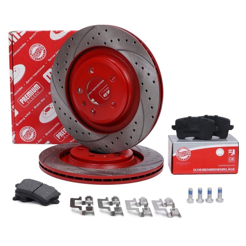 Brake Discs & Pads Set MASTER-SPORT 202222500 OE Ref 95B615601A MASTER SPORT