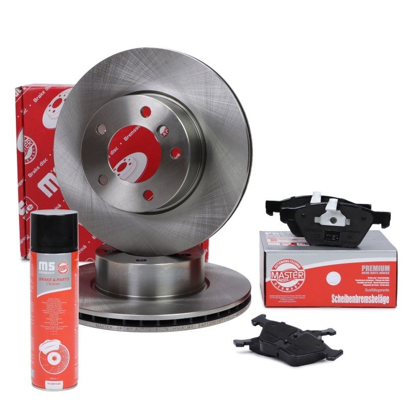 Brake Discs & Pads Set + Cleaner MASTER-SPORT 202401970P OE Ref 34116764643 MASTER SPORT