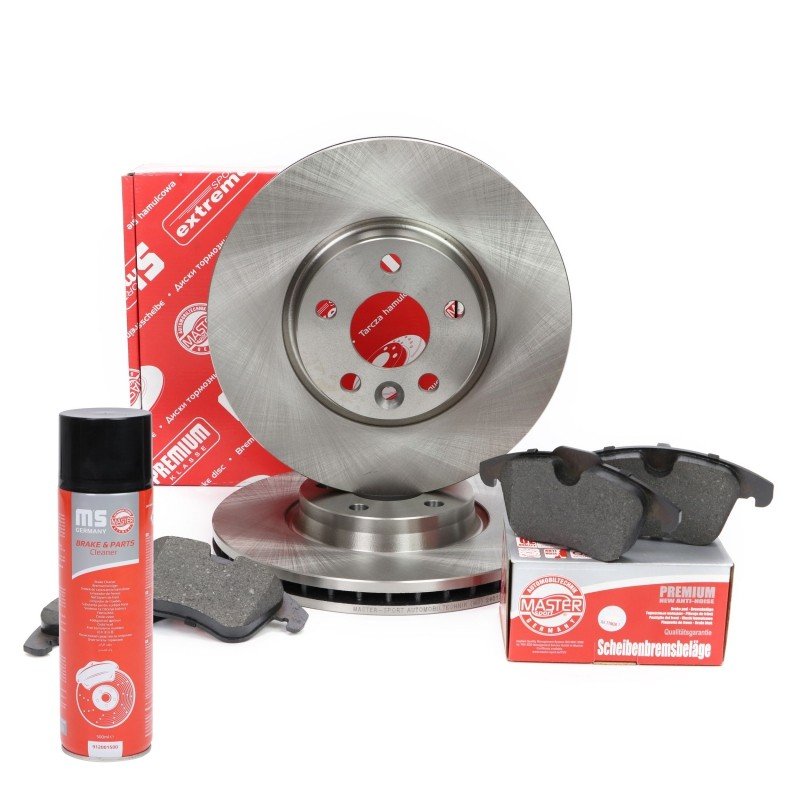 Brake Discs & Pads Set + Cleaner MASTER-SPORT 202801540P OE Ref 1379965 MASTER SPORT