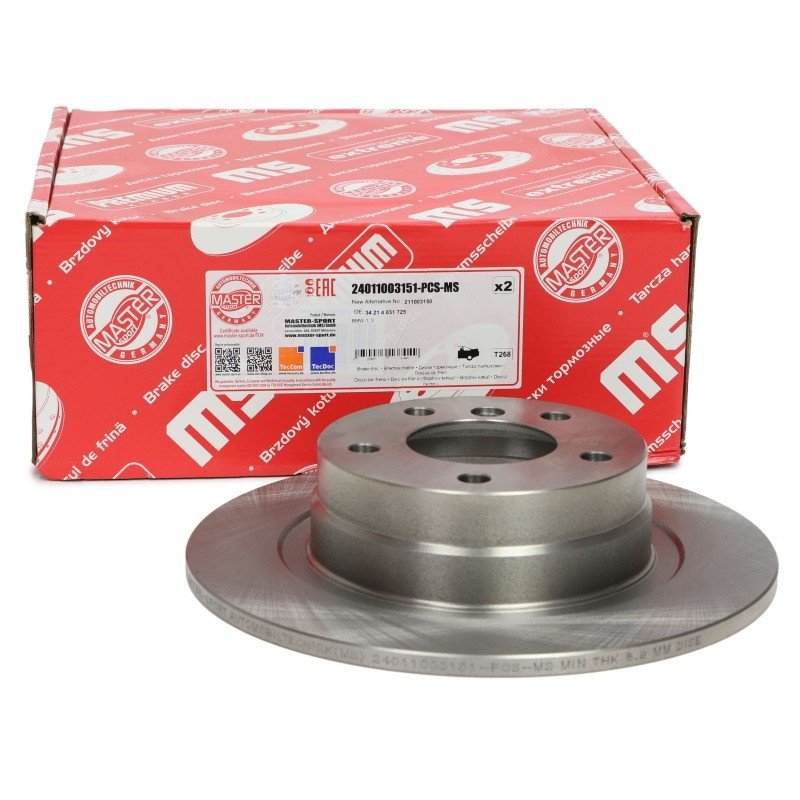 Brake Disc Set MASTER-SPORT 24011003151-PCS-MS OE Ref 34214031725 MASTER SPORT
