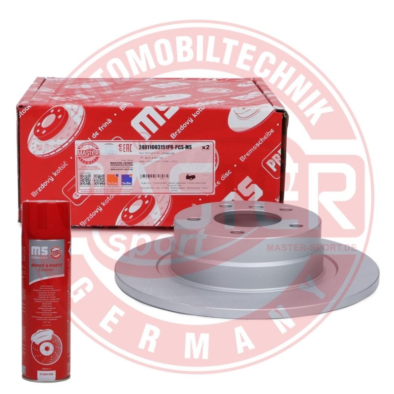 Brake Disc Set + Cleaner MASTER-SPORT 24011003151PR-PCS-MSP OE Ref 34214031725 MASTER SPORT