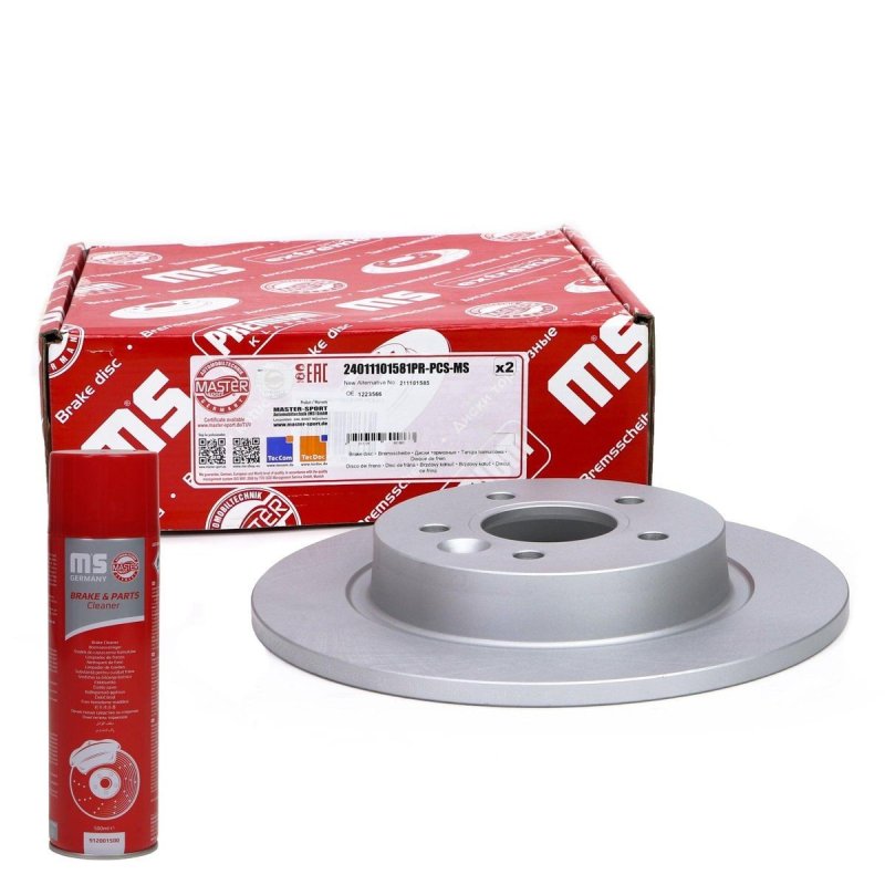 Brake Disc Set + Cleaner MASTER-SPORT 24011101581PR-PCS-MSP OE Ref 1223566 MASTER SPORT