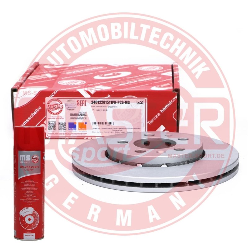 Brake Disc Set + Cleaner MASTER-SPORT 24012201511PR-PCS-MSP OE Ref 1J0615301D MASTER SPORT