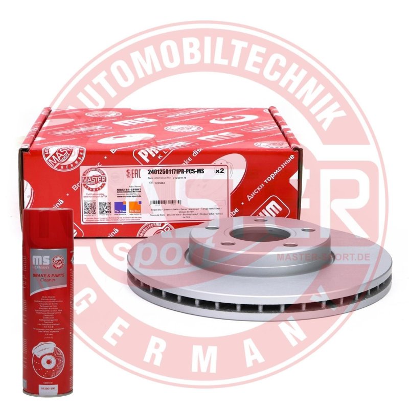 Brake Disc Set + Cleaner MASTER-SPORT 24012501171PR-PCS-MSP OE Ref 1223663 MASTER SPORT