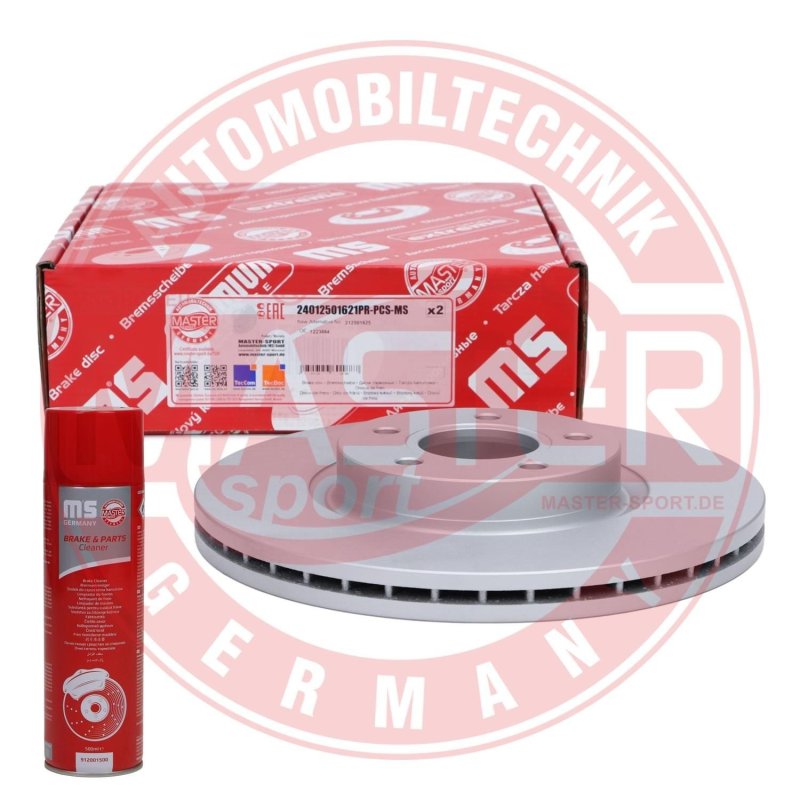 Brake Disc Set + Cleaner MASTER-SPORT 24012501621PR-PCS-MSP OE Ref 1223664 MASTER SPORT