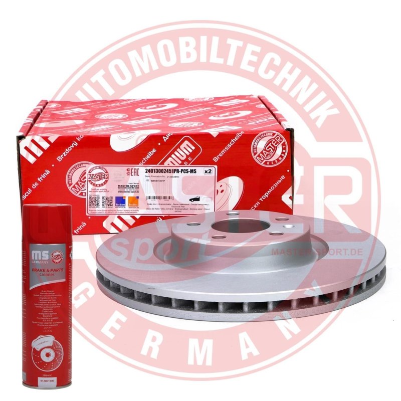 Brake Disc Set + Cleaner MASTER-SPORT 24013002451PR-PCS-MSP OE Ref 8W0615301P MASTER SPORT