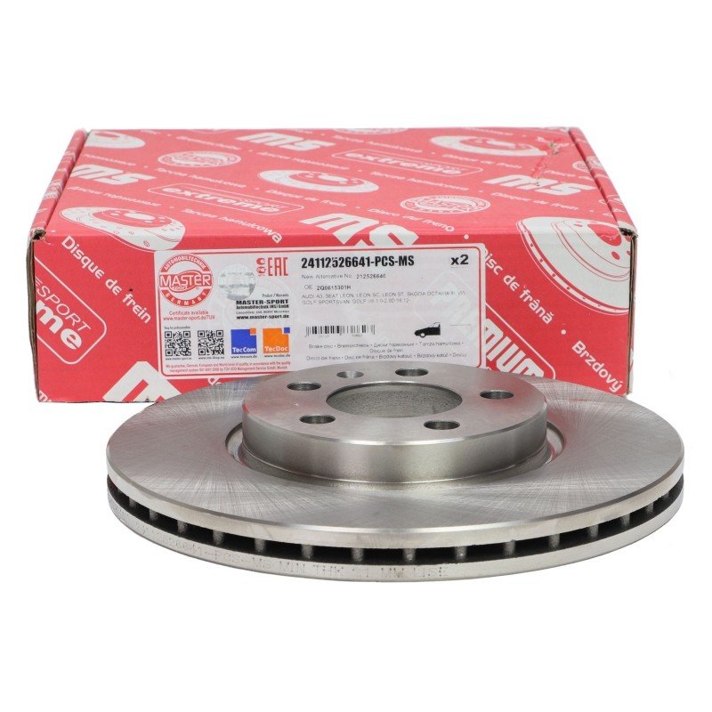 Brake Disc Set MASTER-SPORT 24112526641-PCS-MS OE Ref 2Q0615301H MASTER SPORT