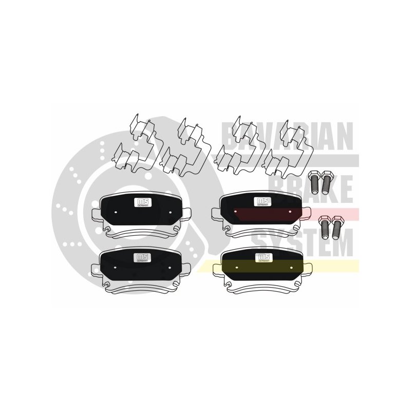 Brake Pad Set MASTER-SPORT K6028872 OE Ref 1K0698451B MASTER SPORT