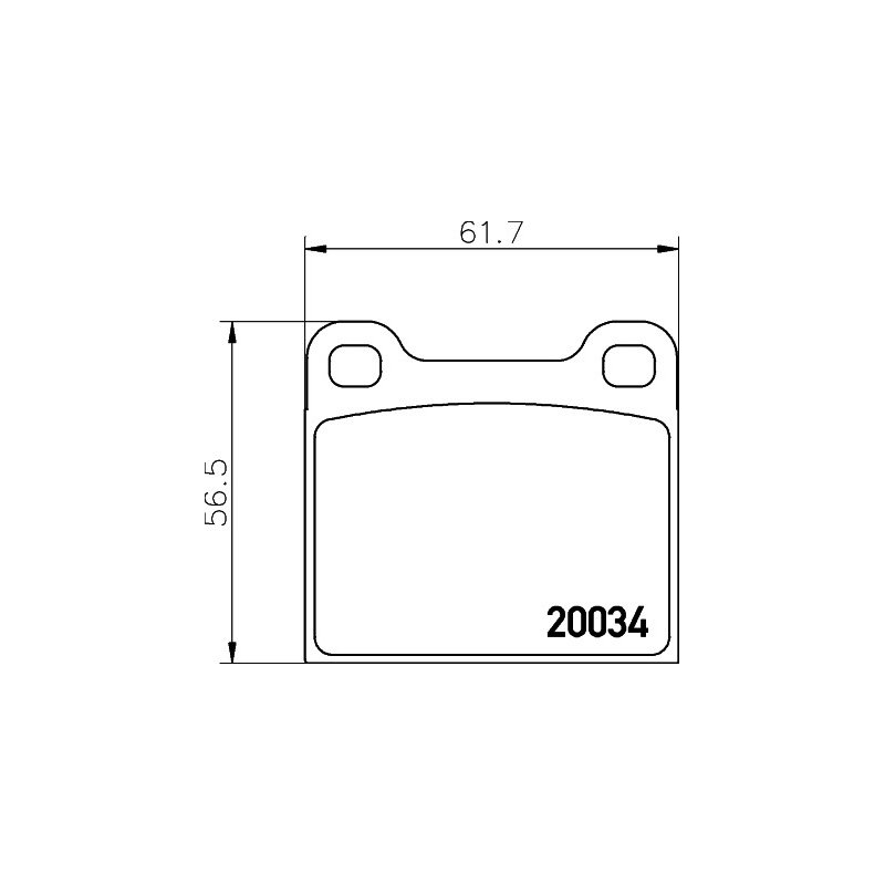 Brake Pad Set MINTEX MDB1002 OE Ref 006072728600 MINTEX