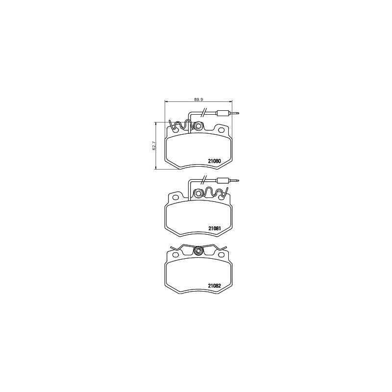 Brake Pad Set MINTEX MDB1300 OE Ref 425037 MINTEX