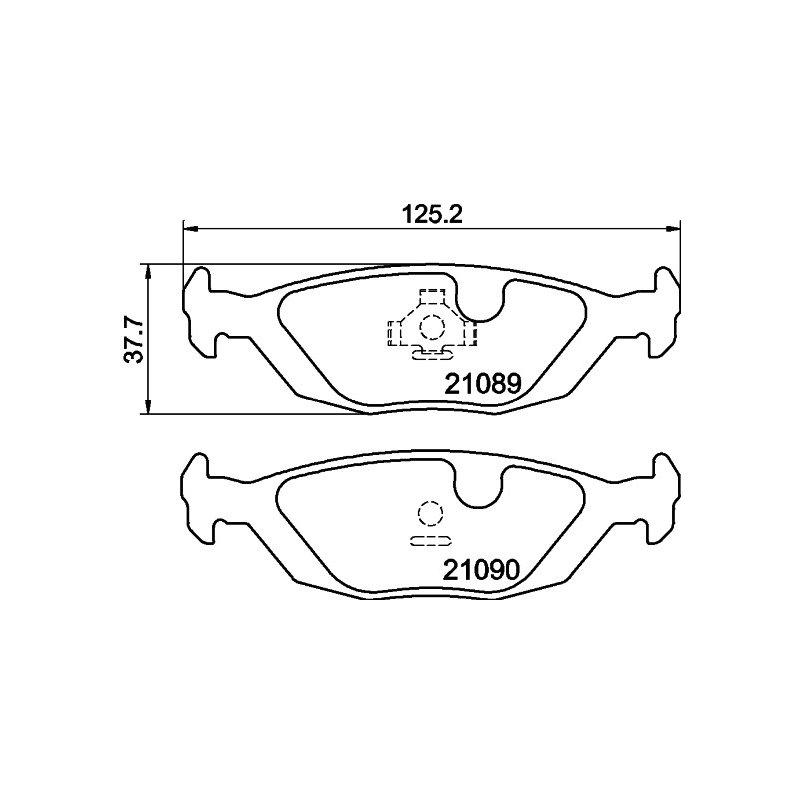 Brake Pad Set MINTEX MDB1549 OE Ref 5055967 MINTEX