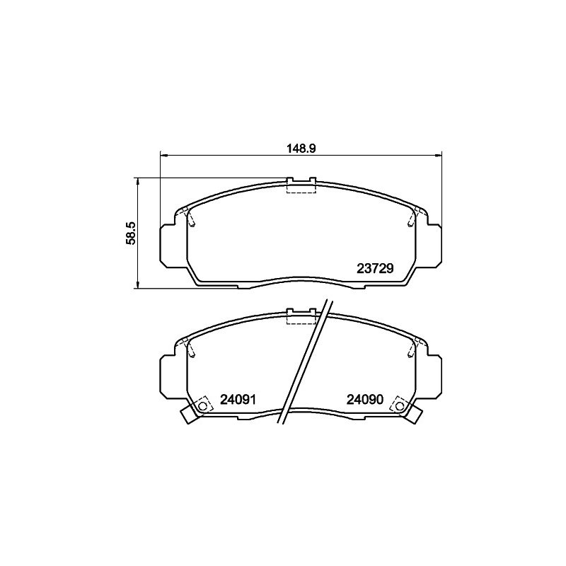 Brake Pad Set MINTEX MDB2043 OE Ref 45022TR0E50 MINTEX