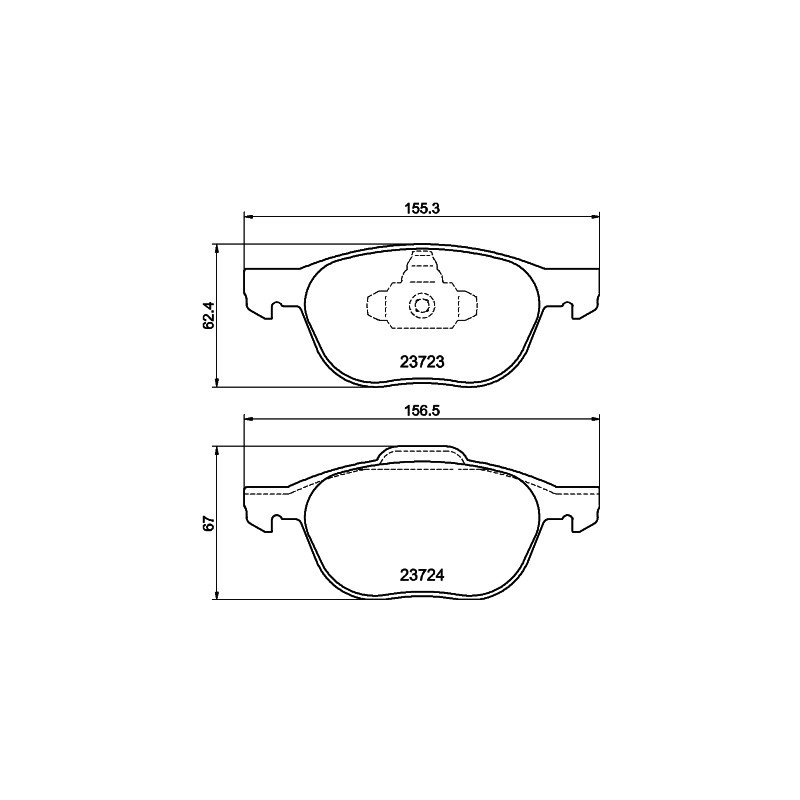 Brake Pad Set MINTEX MDB2634 OE Ref 1223682 MINTEX