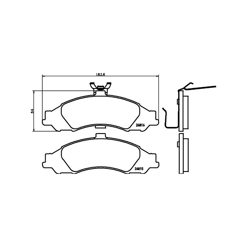 Brake Pad Set MINTEX MDB2668 OE Ref 92076554 MINTEX