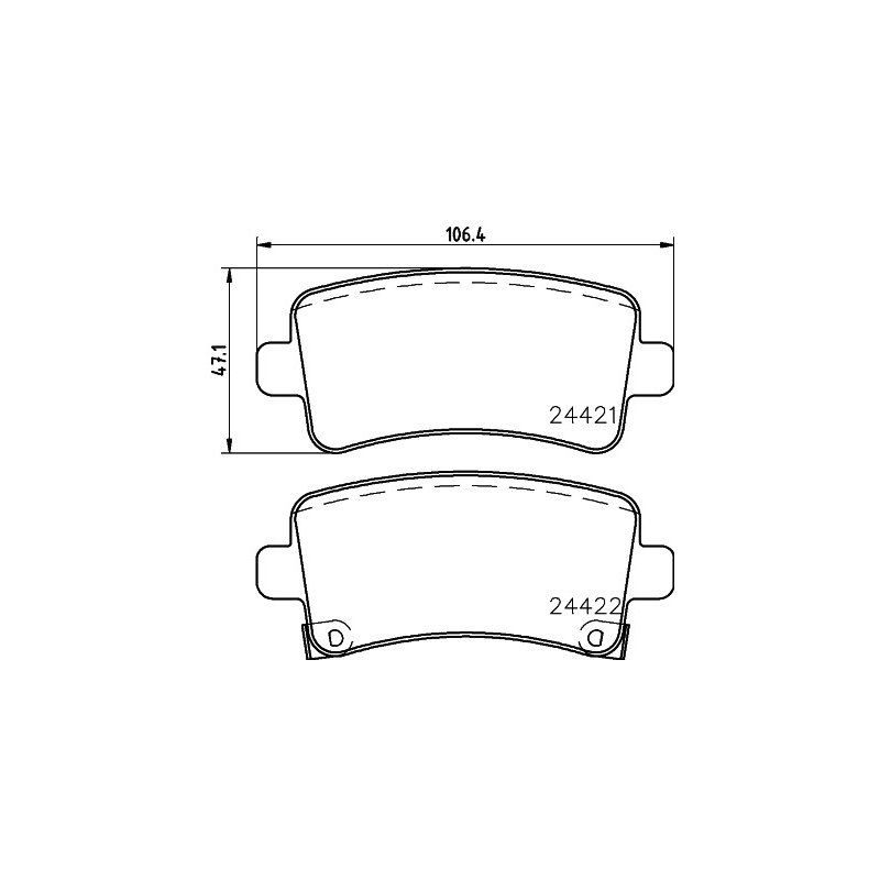 Brake Pad Set MINTEX MDB2867 OE Ref 1605104 MINTEX