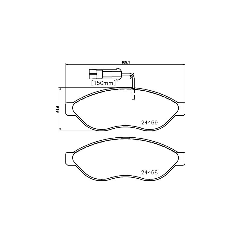 Brake Pad Set MINTEX MDB3365 OE Ref 425462 MINTEX