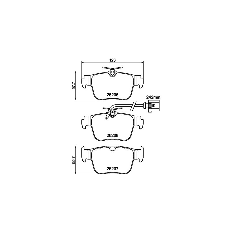 Brake Pad Set MINTEX MDB3469 OE Ref 5WA698451C MINTEX