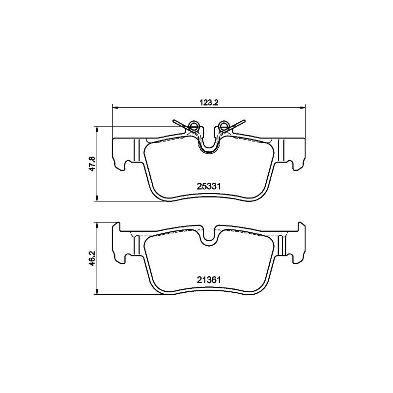 Brake Pad Set MINTEX MDB3723 OE Ref 34218843651 MINTEX
