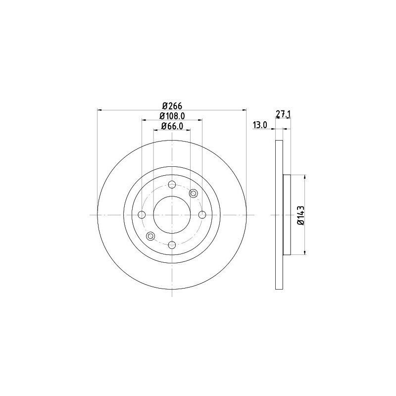 Brake Disc MINTEX MDC1011C OE Ref 1618890380 MINTEX