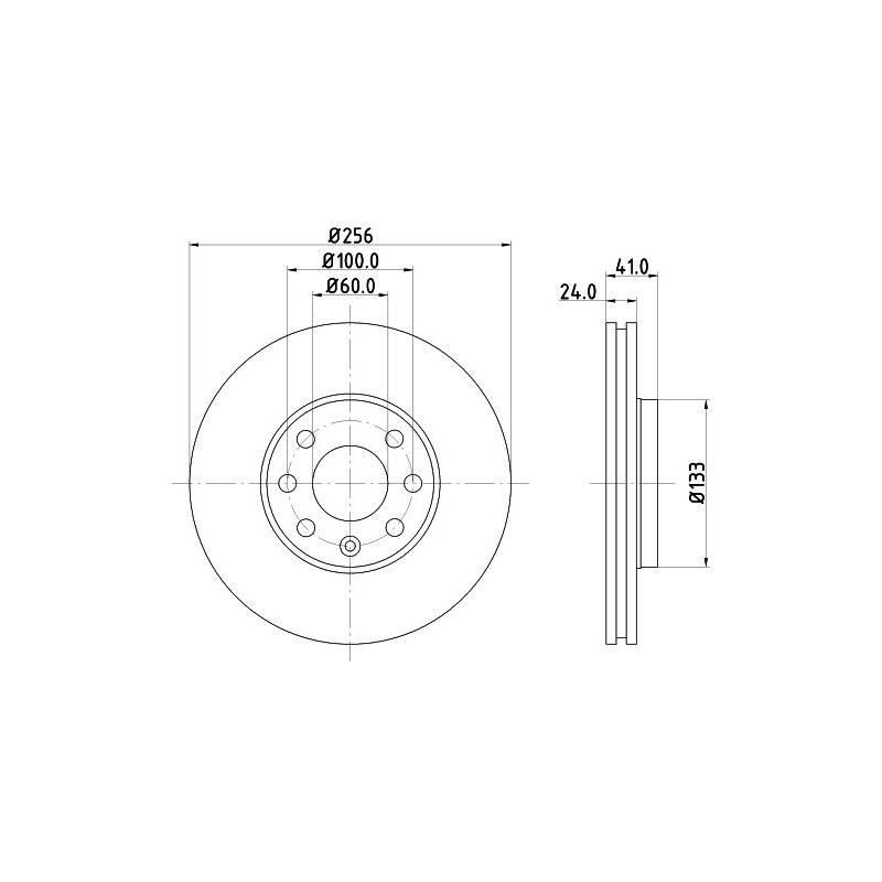Brake Disc MINTEX MDC1049C OE Ref 95526647 MINTEX