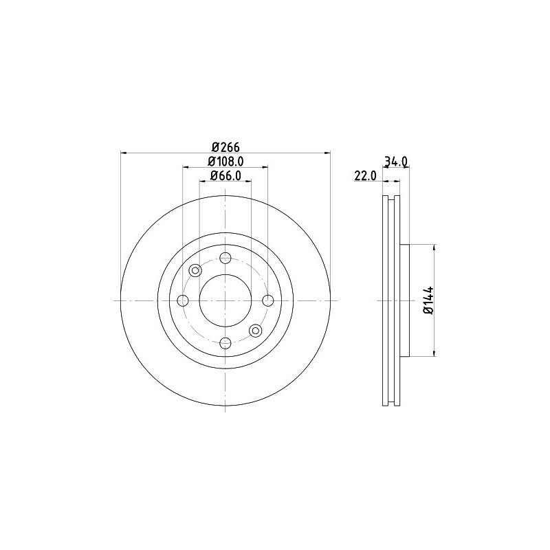 Brake Disc MINTEX MDC1491C OE Ref C00004246W1 MINTEX