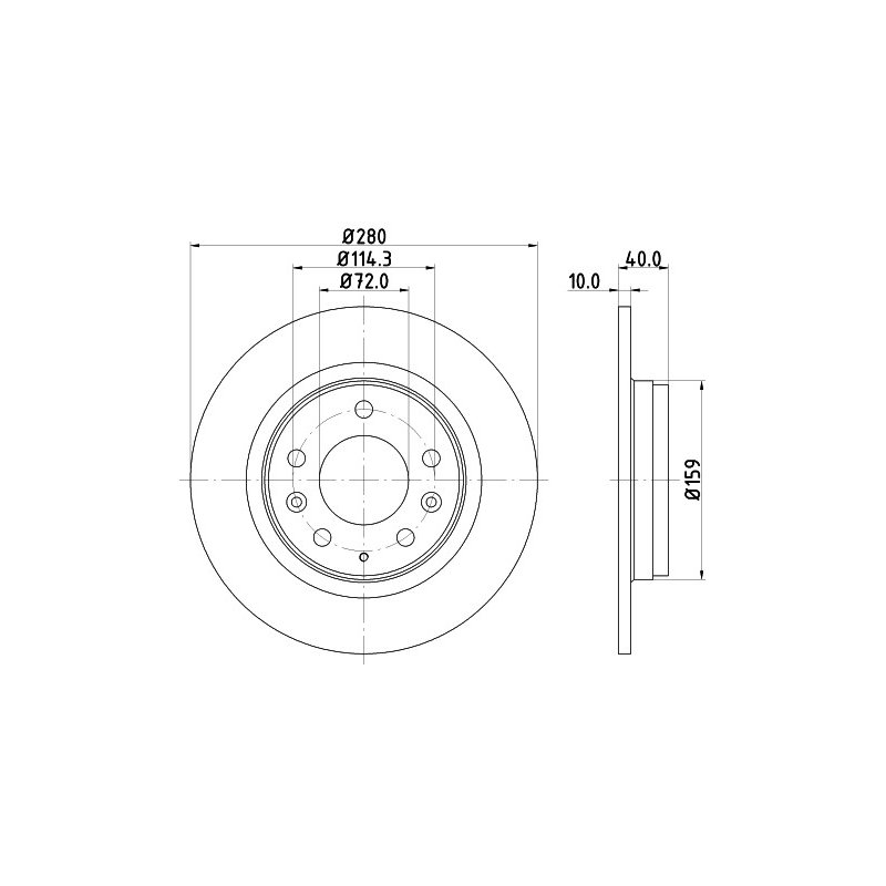 Brake Disc MINTEX MDC1665 OE Ref GK2Y26251F MINTEX