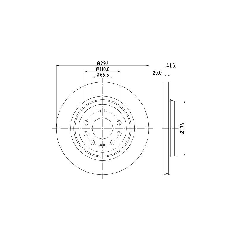 Brake Disc MINTEX MDC1675 OE Ref 46836490 MINTEX