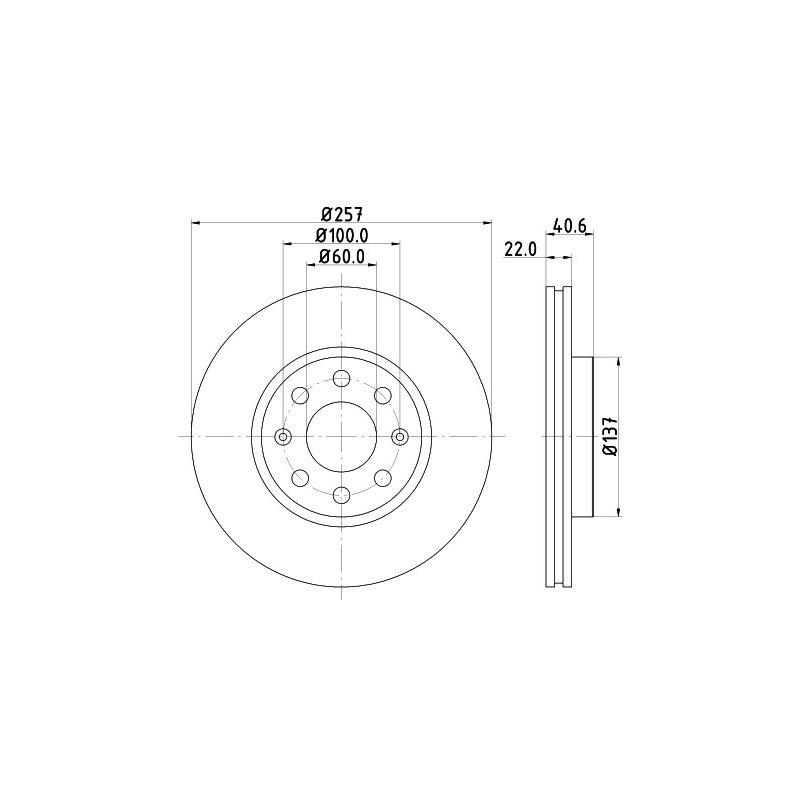 Brake Disc MINTEX MDC1735C OE Ref 0000071773404 MINTEX