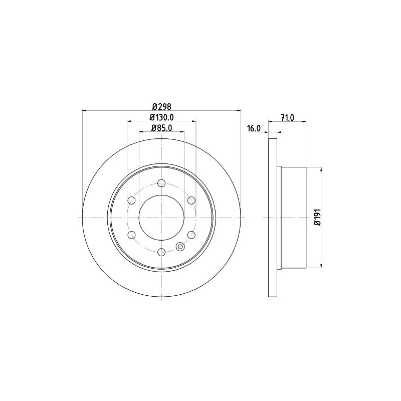 Brake Disc MINTEX MDC1772C OE Ref 8D0615601D MINTEX