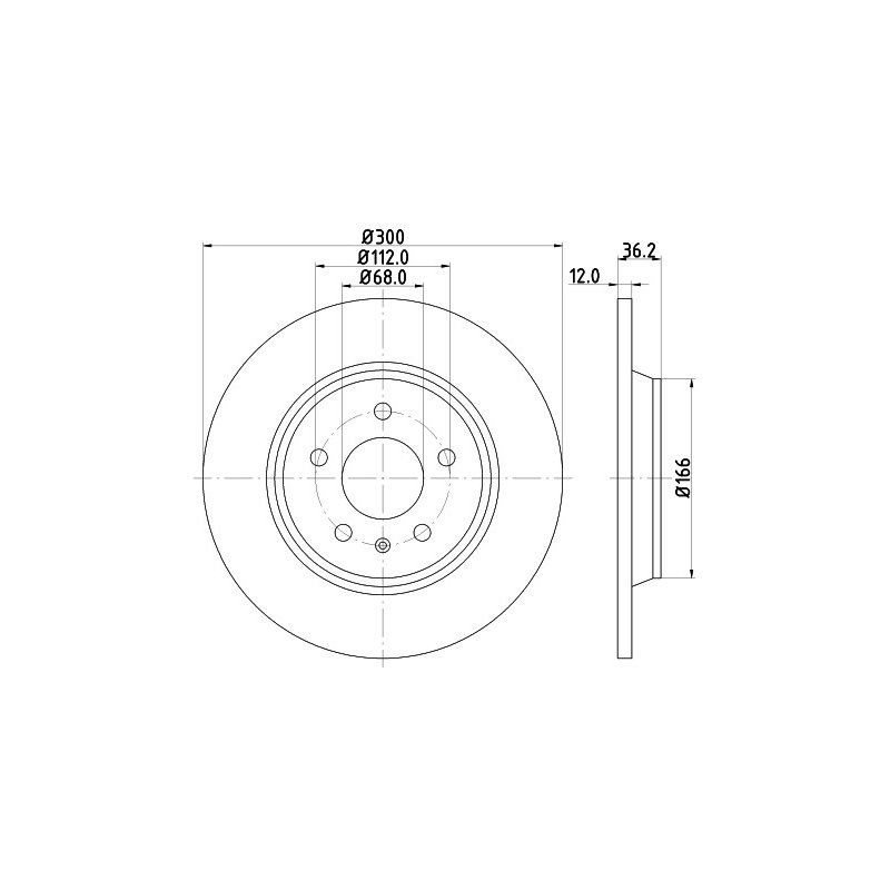 Brake Disc MINTEX MDC2003C OE Ref L8K0615601B MINTEX